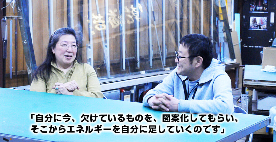 自分に今、欠けているものを、図案化してもらい、そこからエネルギーを自分に足していくのです